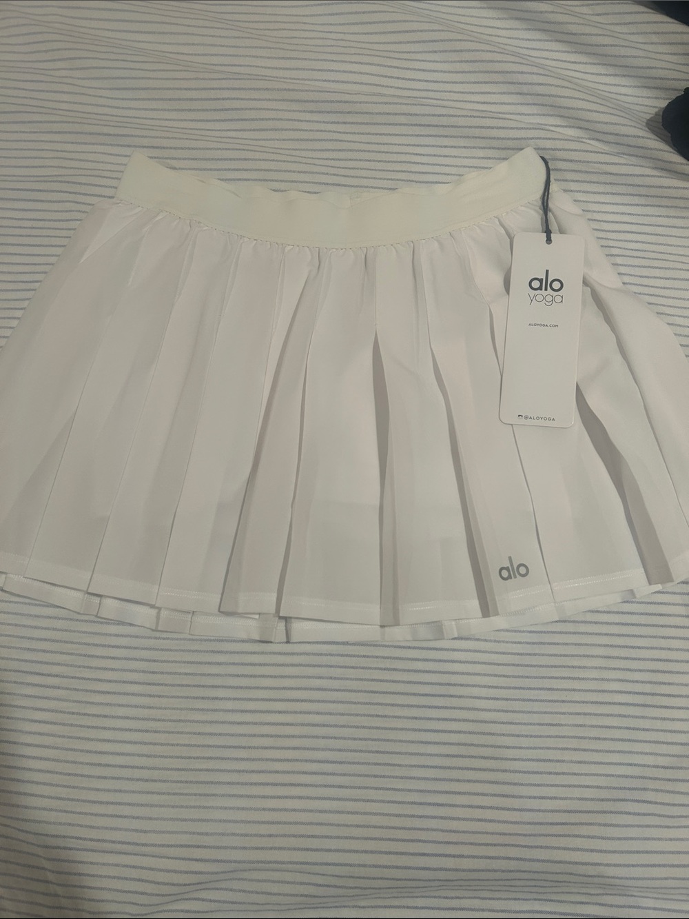 ALO Yoga White Pleated Skirt Sz Small